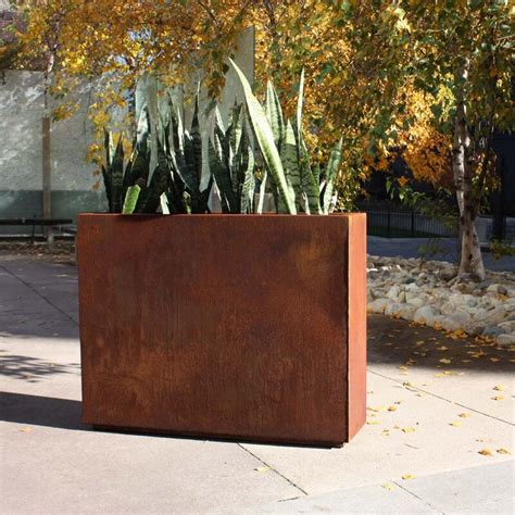 veradek metallic series corten steel planter box|corten steel veradek arrangement picture.